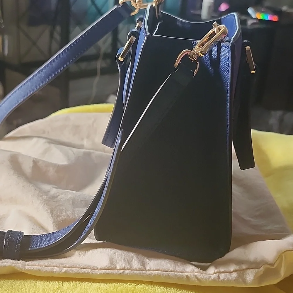 Tory Burch Blue Satchel New - Picture 4 of 8